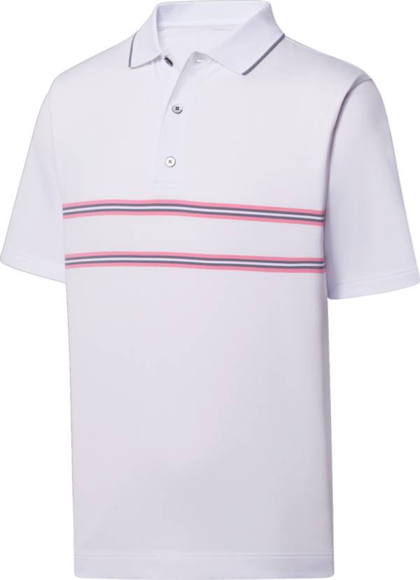 FootJoy Men's Double Band Lisle Knit Collar Golf Polo