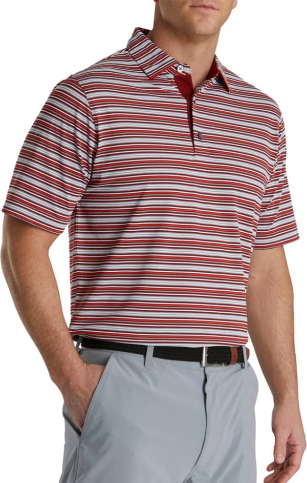 FootJoy Men's Stretch Stripe Pique Golf Polo