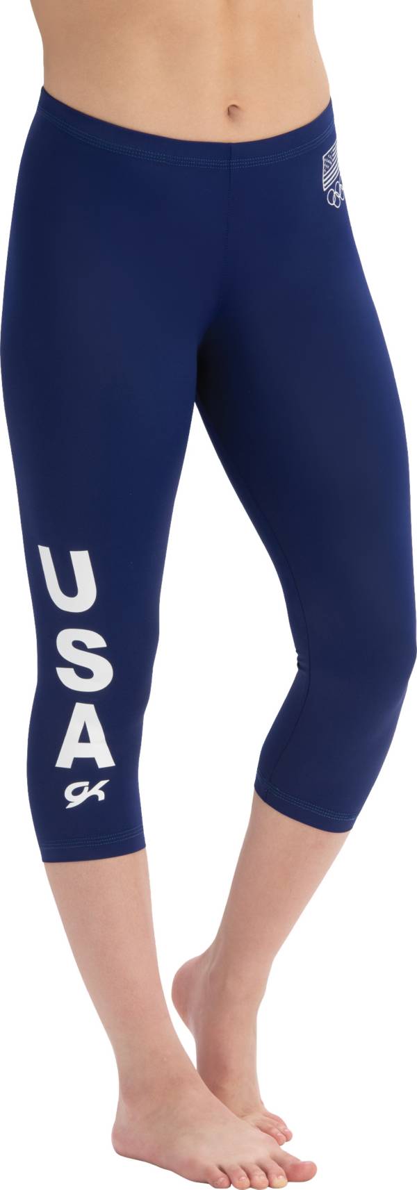 GK Elite Youth Indigo-Go Gymnastics Workout Capri