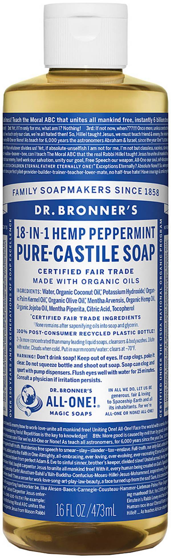 Dr. Bronner's Peppermint 16 oz Pure-Castile Soap product image