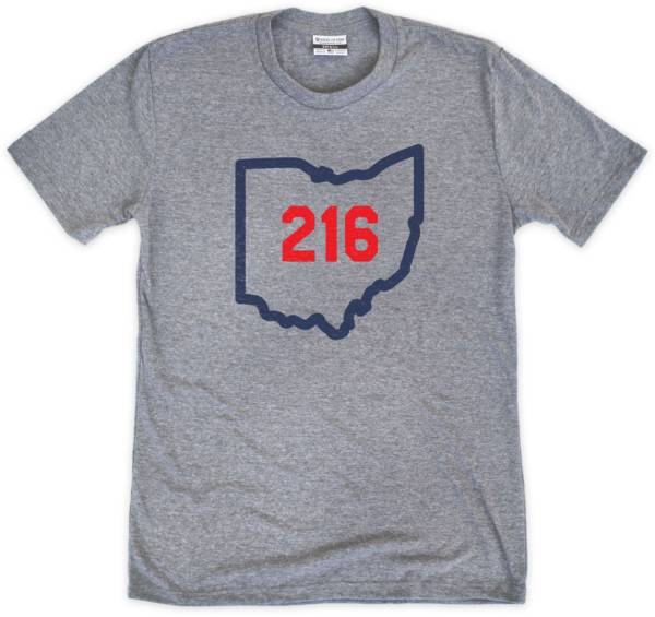 Where I'm From 216 Outline Grey T-Shirt product image