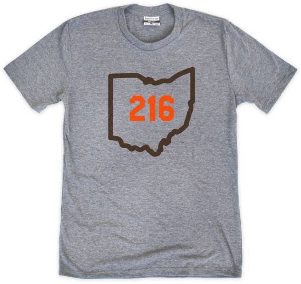 Where I'm From 216 Outline Grey T-Shirt