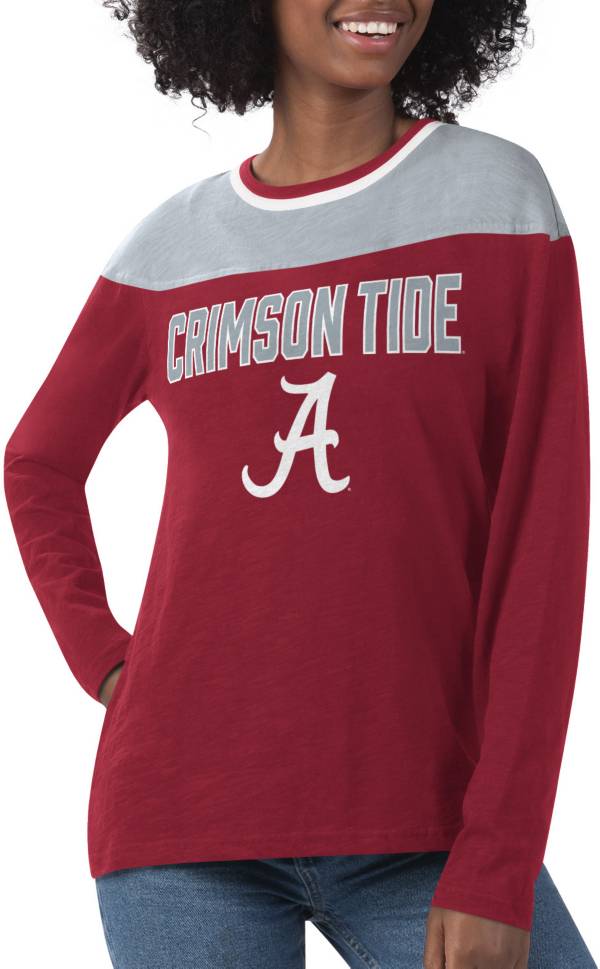 G-III For Her Women's Alabama Crimson Tide Crimson Direct Snap Long Sleeve T-Shirt