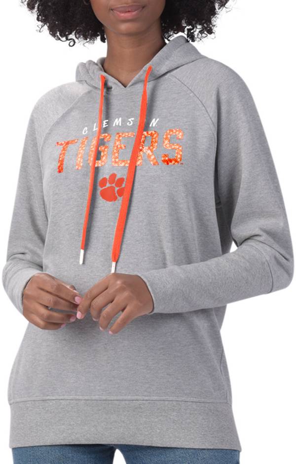 G-III For Her Women's Clemson Tigers Grey Ace Pullover Hoodie