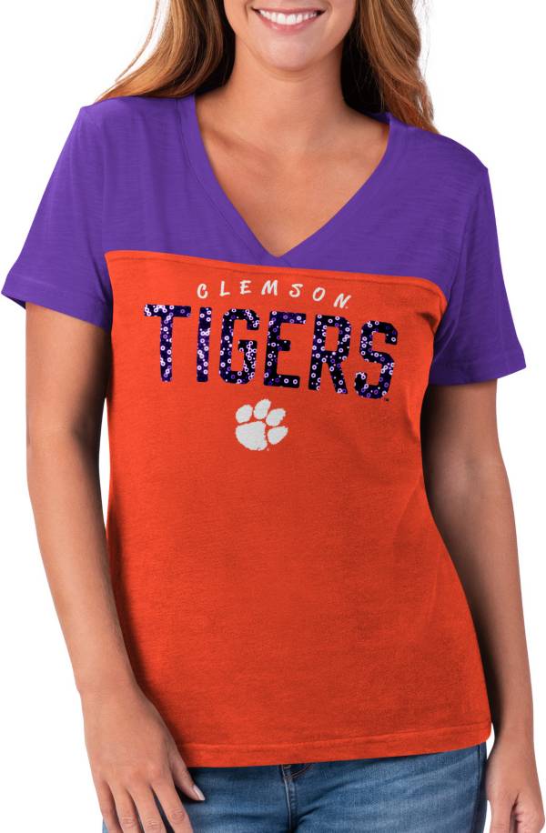 G-III For Her Women's Clemson Tigers Orange Rundown T-Shirt