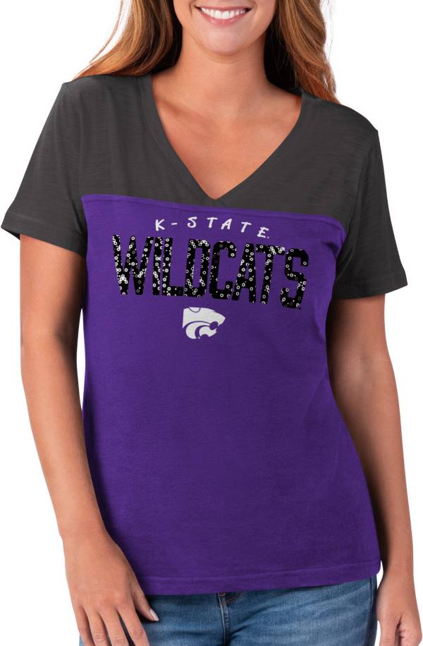 G-III For Her Women's Kansas State Wildcats Purple Rundown T-Shirt