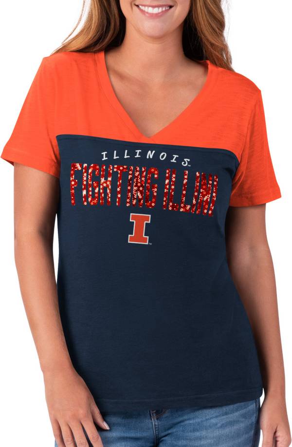 G-III For Her Women's Illinois Fighting Illini Blue Rundown T-Shirt