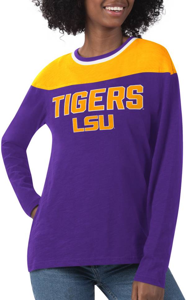 G-III For Her Women's LSU Tigers Purple Direct Snap Long Sleeve T-Shirt