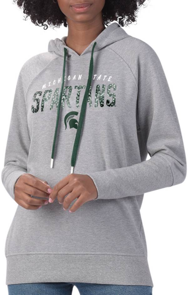 G-III For Her Women's Michigan State Spartans Grey Ace Pullover Hoodie