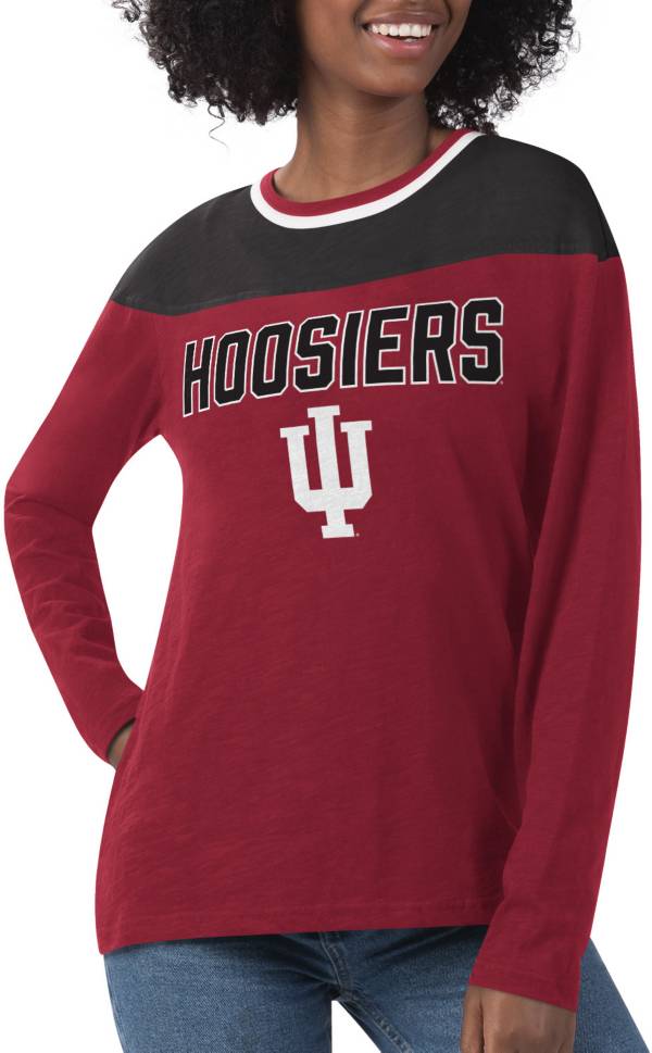 G-III For Her Women's Indiana Hoosiers Crimson Direct Snap Long Sleeve T-Shirt