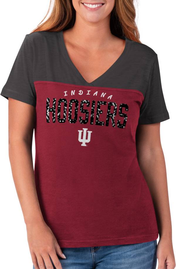 G-III For Her Women's Indiana Hoosiers Crimson Rundown T-Shirt