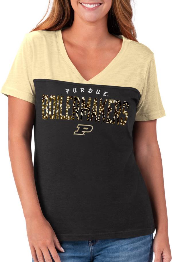 G-III For Her Women's Purdue Boilermakers Rundown Black T-Shirt