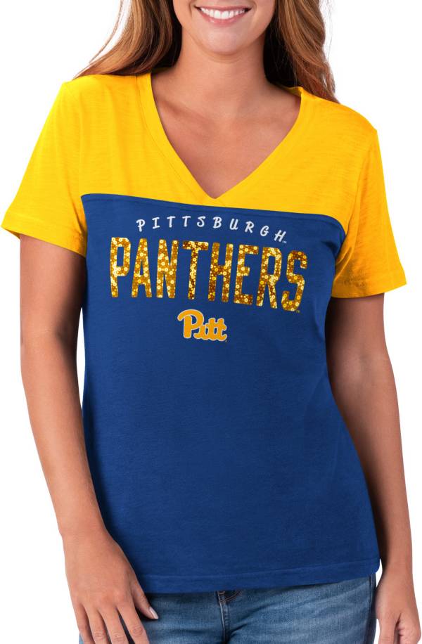 G-III For Her Women's Pitt Panthers Blue Rundown T-Shirt