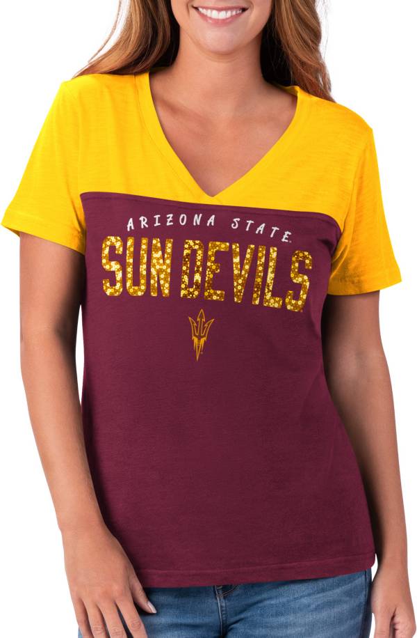 G-III For Her Women's Arizona State Sun Devils Maroon Rundown T-Shirt