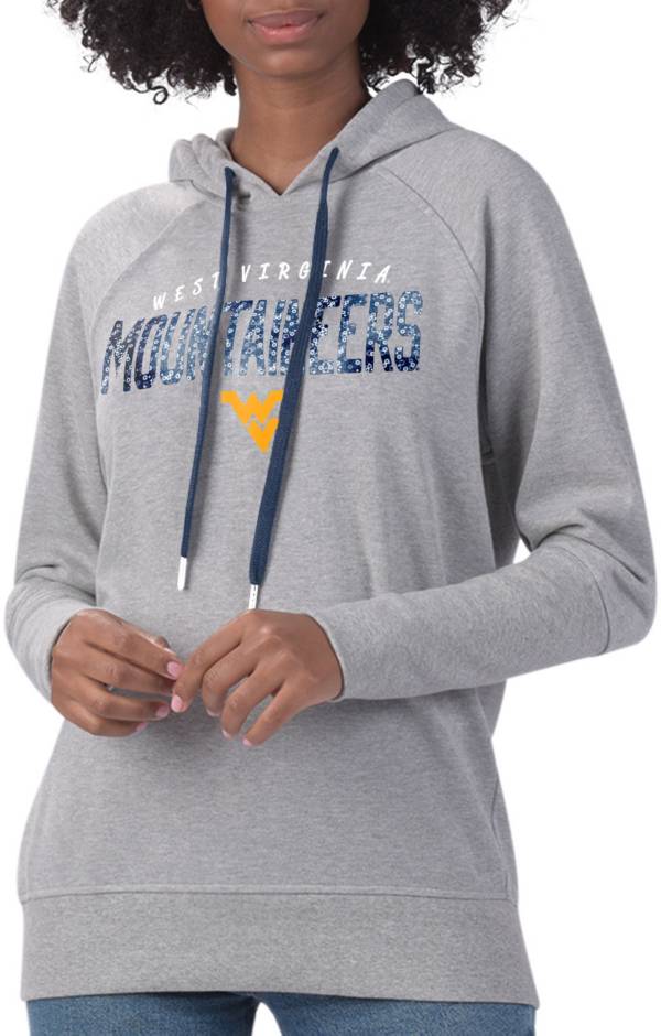 G-III For Her Women's West Virginia Mountaineers Grey Ace Pullover Hoodie