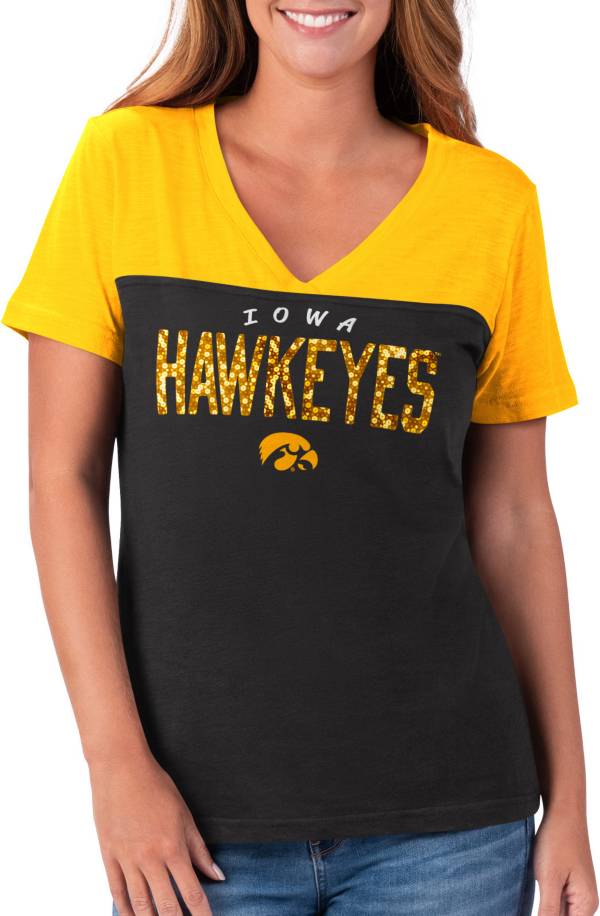 G-III For Her Women's Iowa Hawkeyes Rundown Black T-Shirt