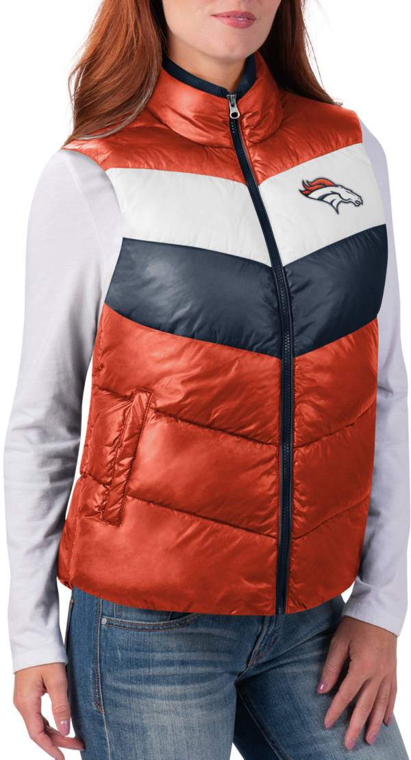 G-III for Her Women's Denver Broncos Rebound Puff Orange Vest