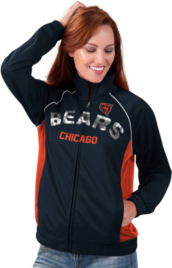 G-III for Her Women's Chicago Bears Sequins Navy Track Jacket