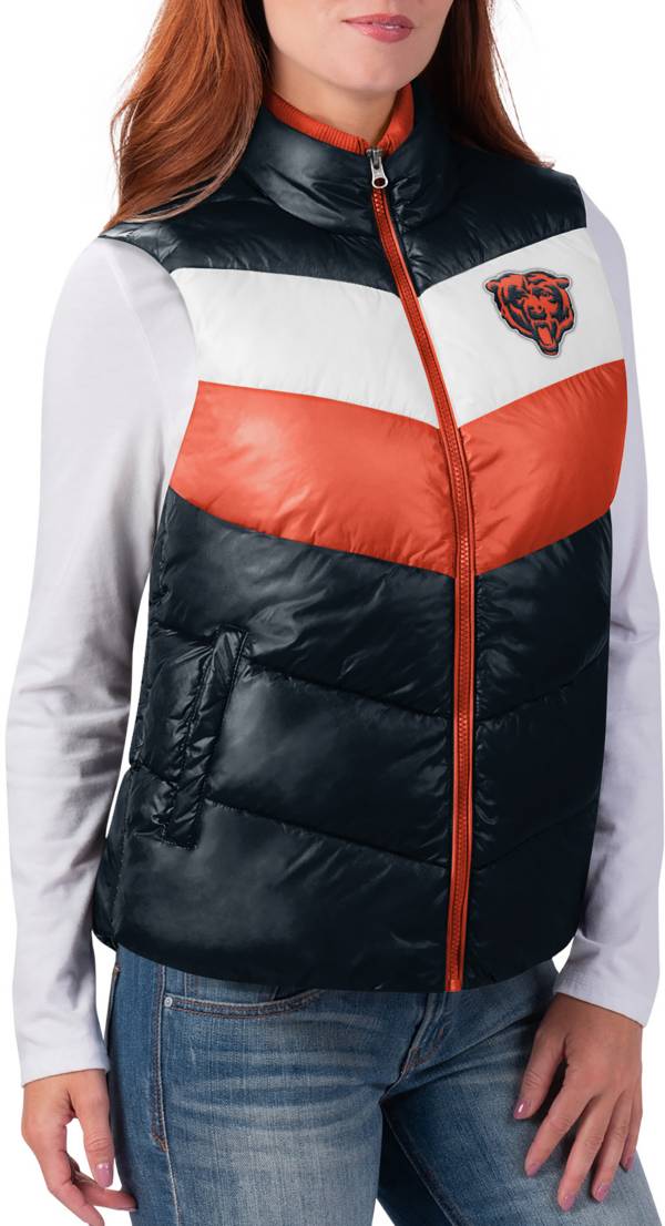 G-III for Her Women's Chicago Bears Rebound Puff Navy Vest