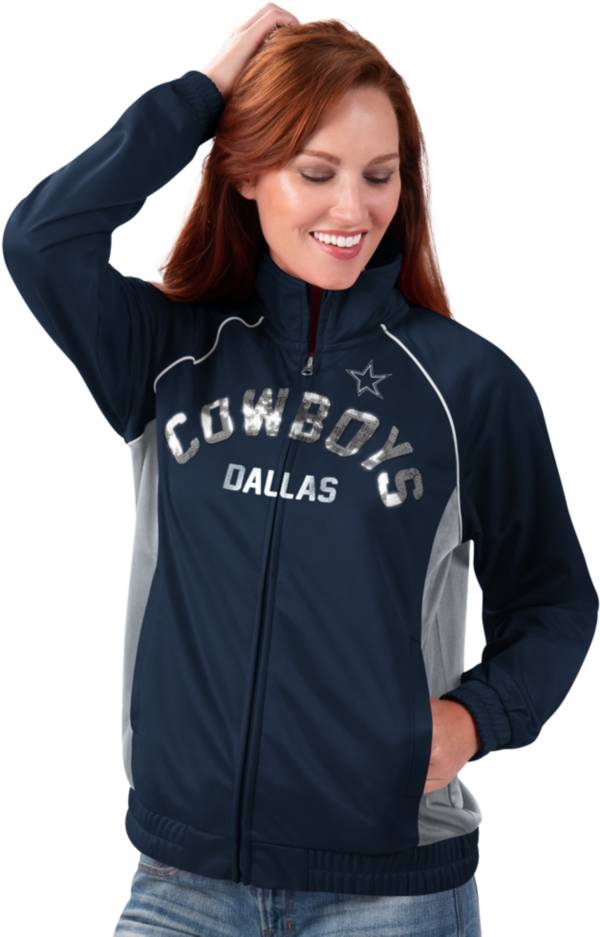 G-III for Her Women's Dallas Cowboys Backfield Navy Full-Zip Jacket