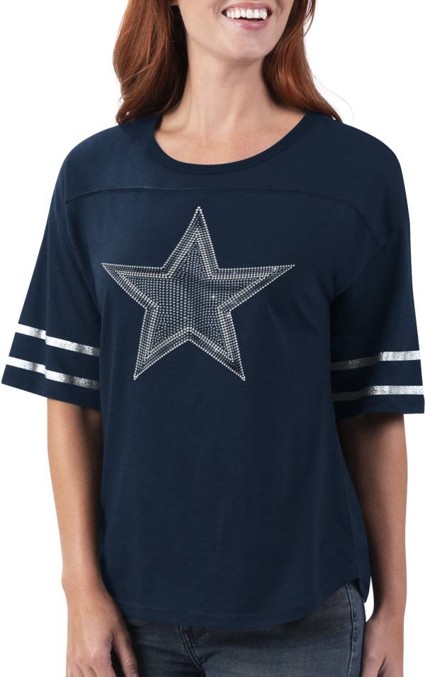 G-III for Her Women's Dallas Cowboys Blitz Gem Navy T-Shirt