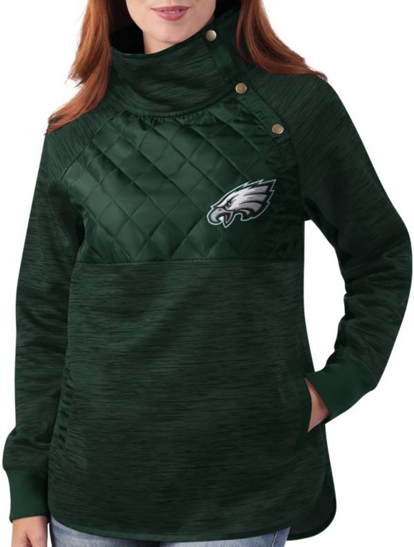 G-III for Her Philadelphia Eagles Asymmetrical Black Pullover Jacket