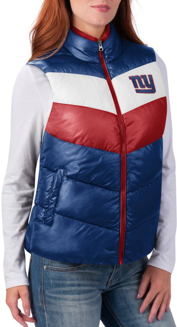 G-III for Her Women's New York Giants Rebound Puff Royal Vest