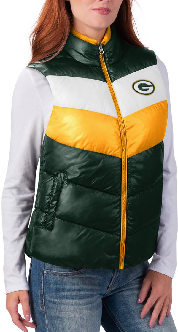 G-III for Her Women's Green Bay Packers Rebound Puff Green Vest