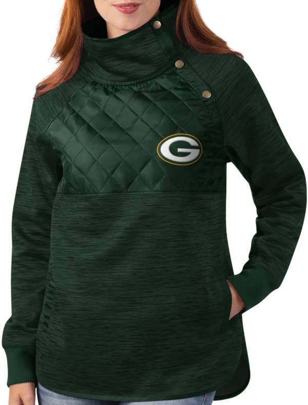 G-III for Her Green Bay Packers Asymmetrical Green Pullover Jacket