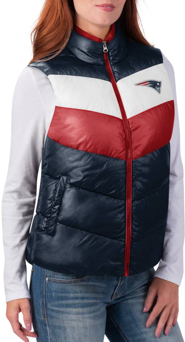 G-III for Her Women's New England Patriots Rebound Puff Navy Vest