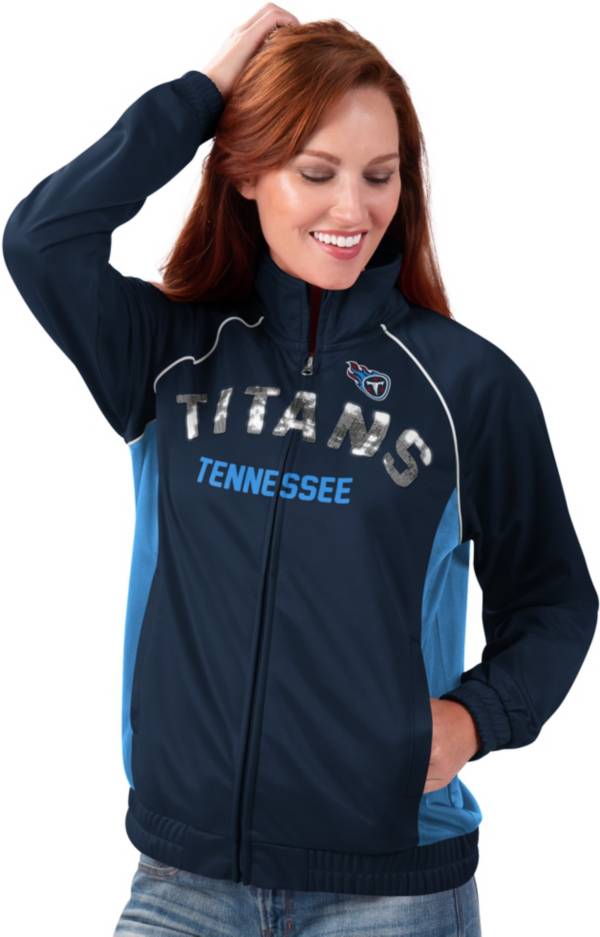 G-III for Her Women's Tennessee Titans Sequins Navy Track Jacket