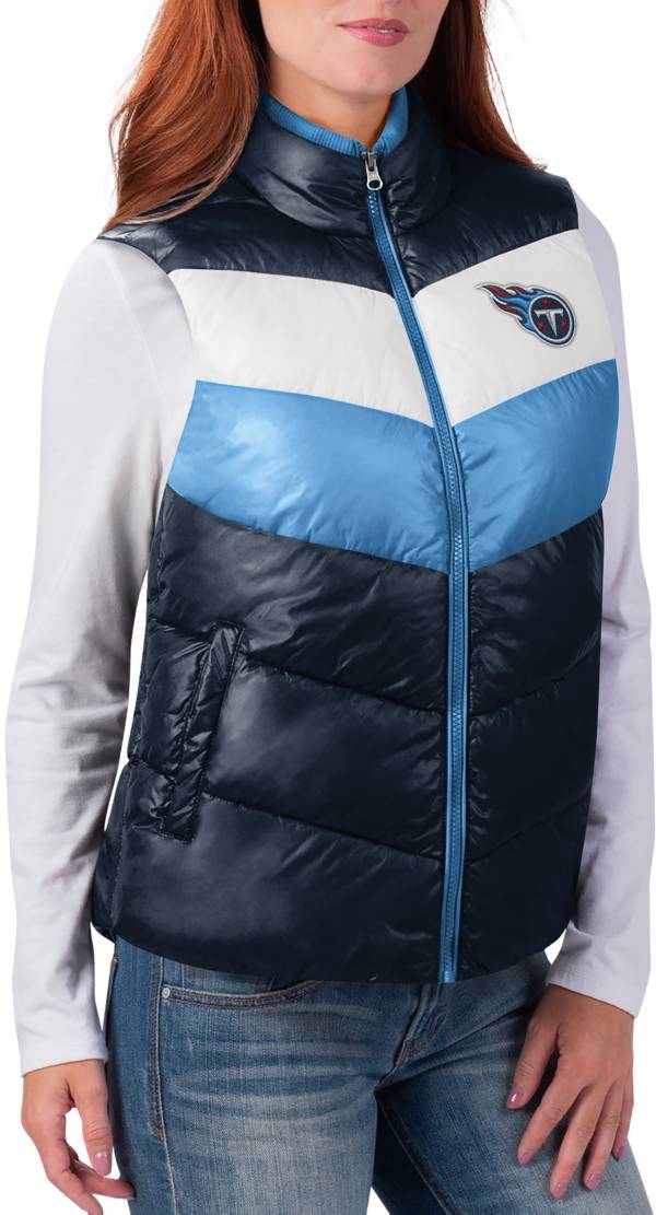 G-III for Her Women's Tennessee Titans Rebound Puff Navy Vest