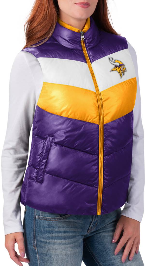 G-III for Her Women's Minnesota Vikings Rebound Puff Purple Vest