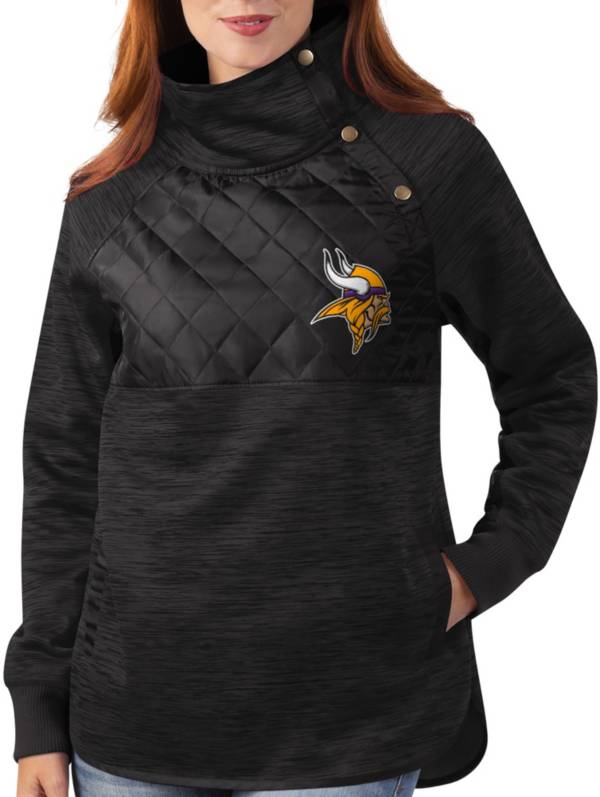 G-III for Her Minnesota Vikings Asymmetrical Black Pullover Jacket