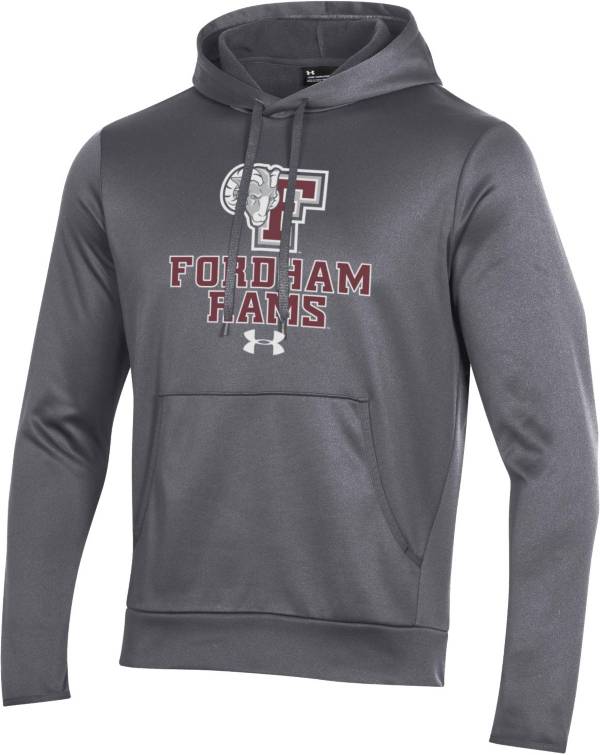 Under Armour Men's Fordham Rams Grey Armour Fleece Pullover Hoodie