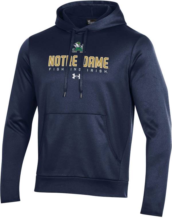 Under Armour Men's Notre Dame Fighting Irish Navy Armour Fleece Pullover Hoodie