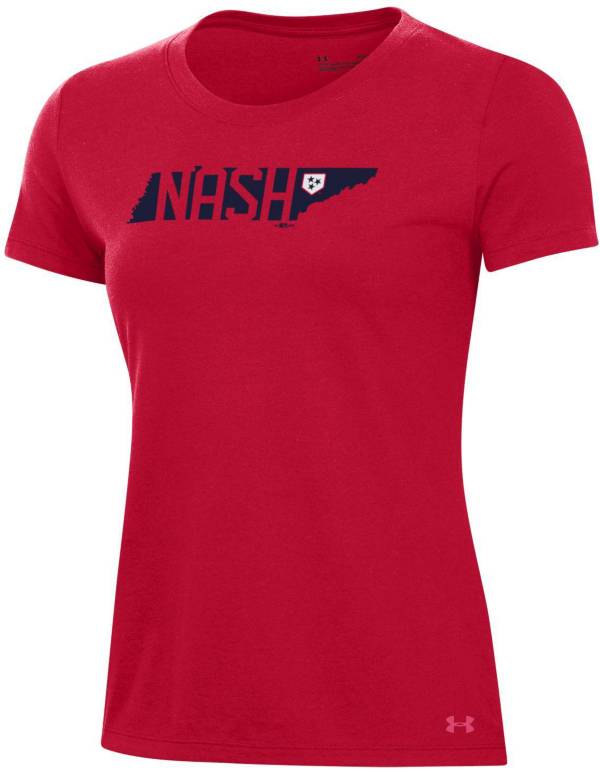 Under Armor Women's Nashville Sounds Red Baseball T-Shirt