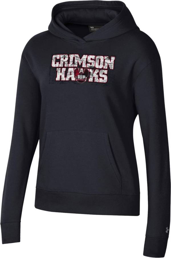 Under Armour Women's IUP Crimson Hawks Black All Day Pullover Hoodie