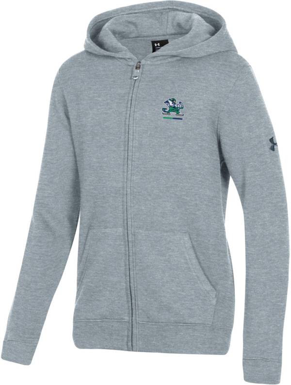 Under Armour Youth Notre Dame Fighting Irish Grey All Day Full-Zip Hoodie