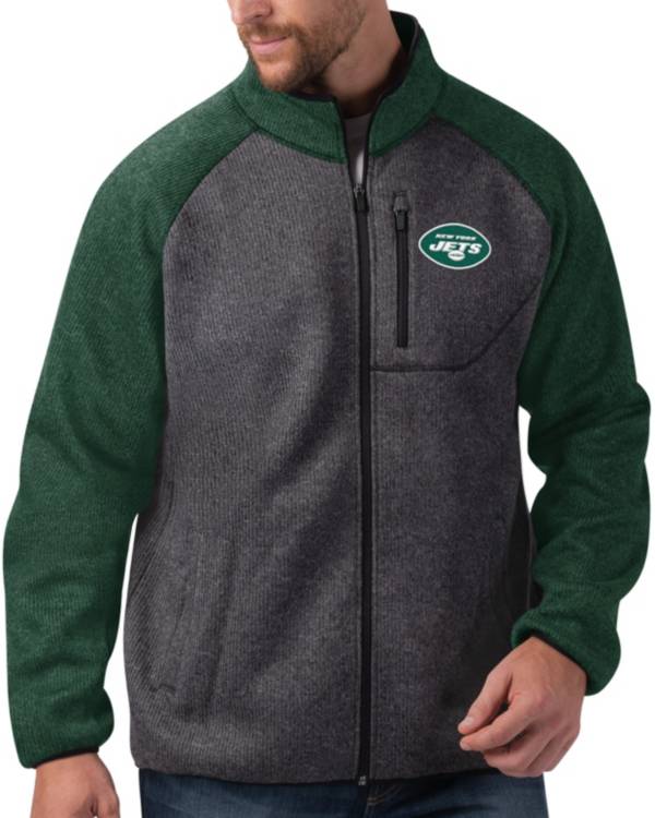 G-III Men's New York Jets Switchback Full-Zip Charcoal Jacket