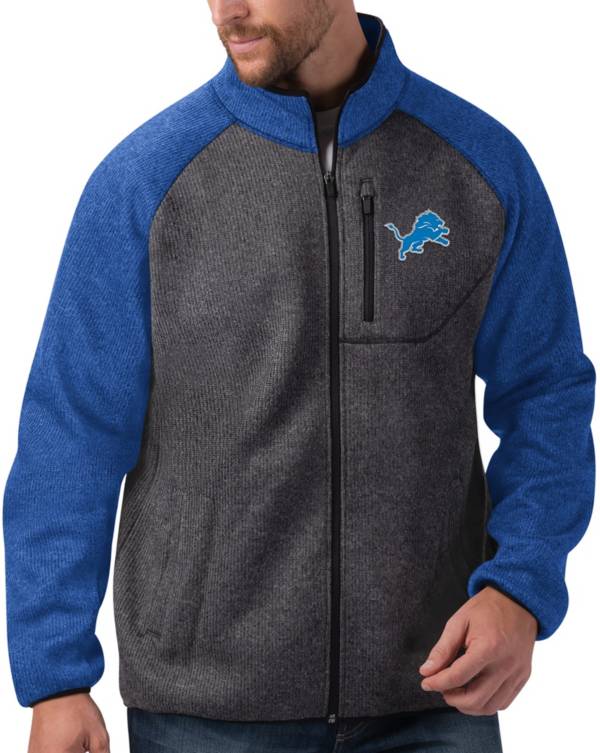 G-III Men's Detroit Lions Switchback Full-Zip Charcoal Jacket