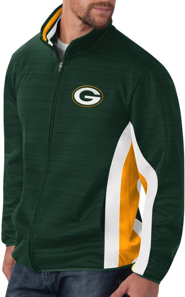 G-III Men's Green Bay Packers Power Forward Green Track Jacket