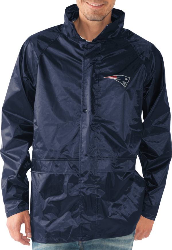 G-III Men's New England Patriots Full-Zip Hard Rain Navy Jacket