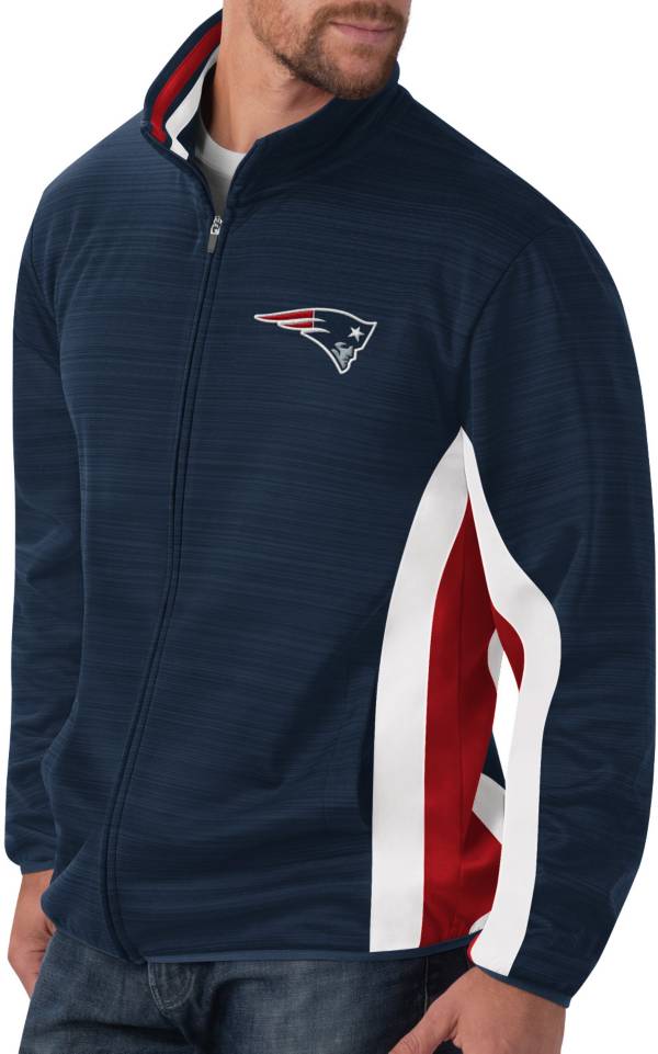 G-III Men's New England Patriots Switchback Full-Zip Charcoal Jacket