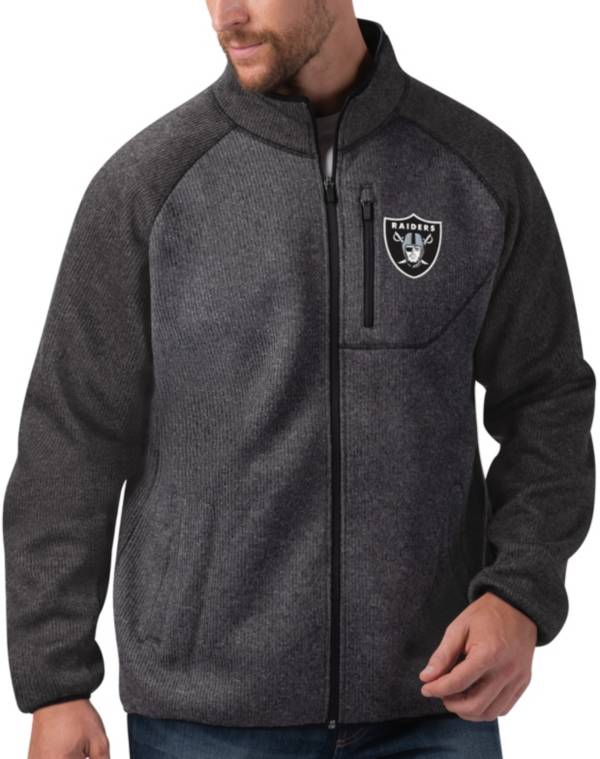 G-III Men's Las Vegas Raiders Switchback Full-Zip Charcoal Jacket