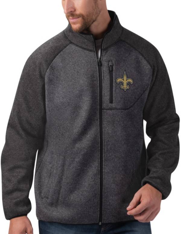 G-III Men's New Orleans Saints Switchback Full-Zip Charcoal Jacket