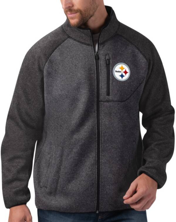 G-III Men's Pittsburgh Steelers Switchback Full-Zip Charcoal Jacket