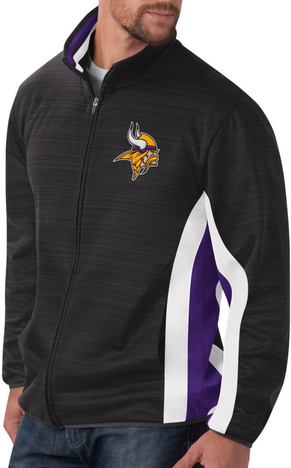 G-III Men's Minnesota Vikings Power Forward Black Track Jacket