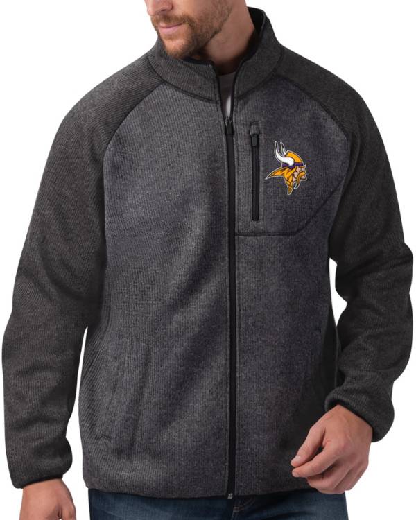 G-III Men's Minnesota Vikings Switchback Full-Zip Charcoal Jacket