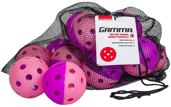 GAMMA Two-Tone Indoor Training Pickleballs – 12 Pack